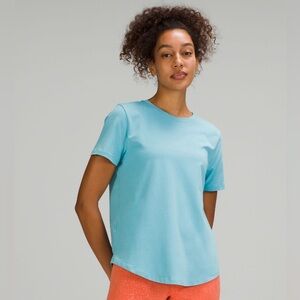 Lululemon Love Curved-Hem Crewneck T-Shirt in
Eton Blue - Size 10